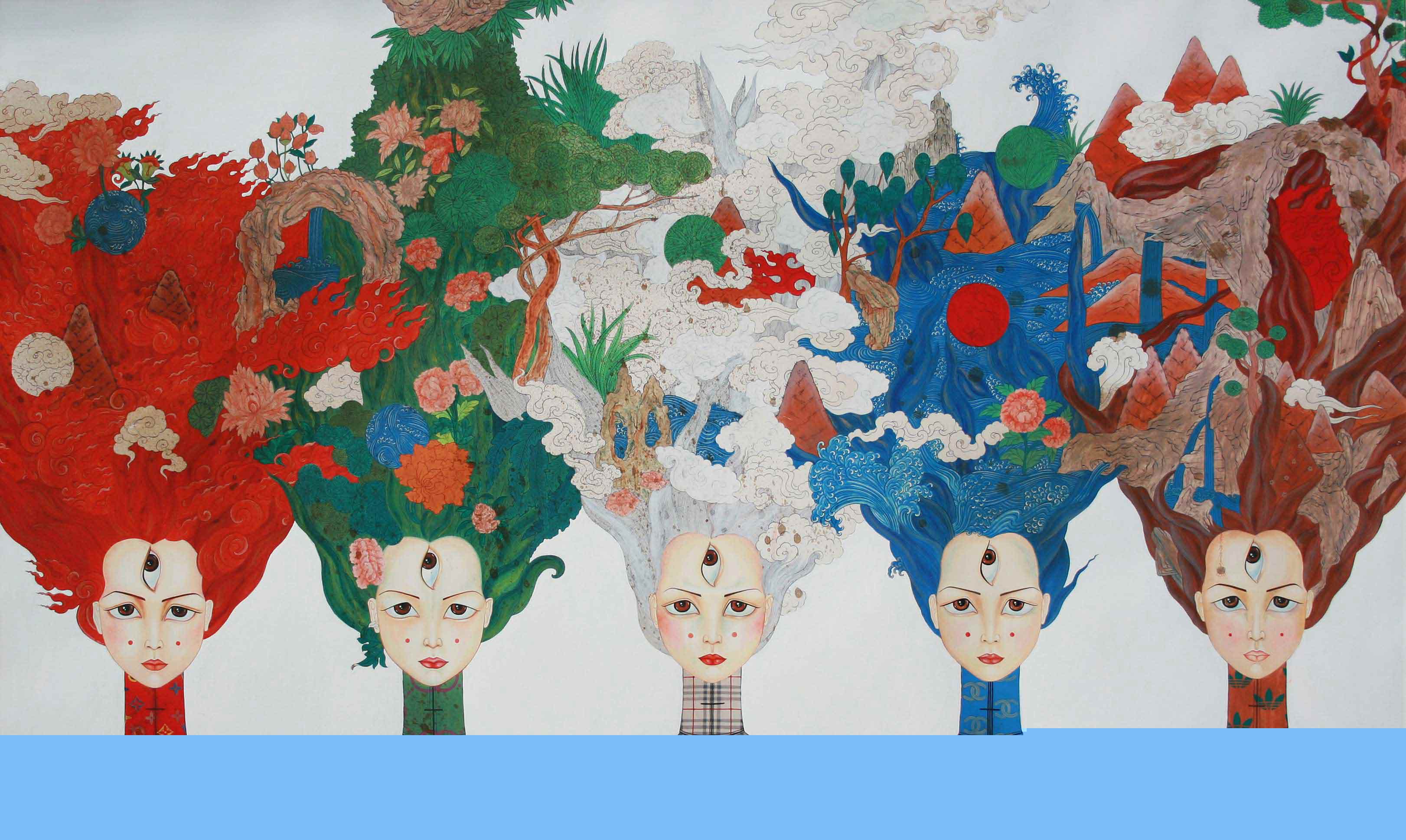 诺敏·包勒德的蒙古人像作品