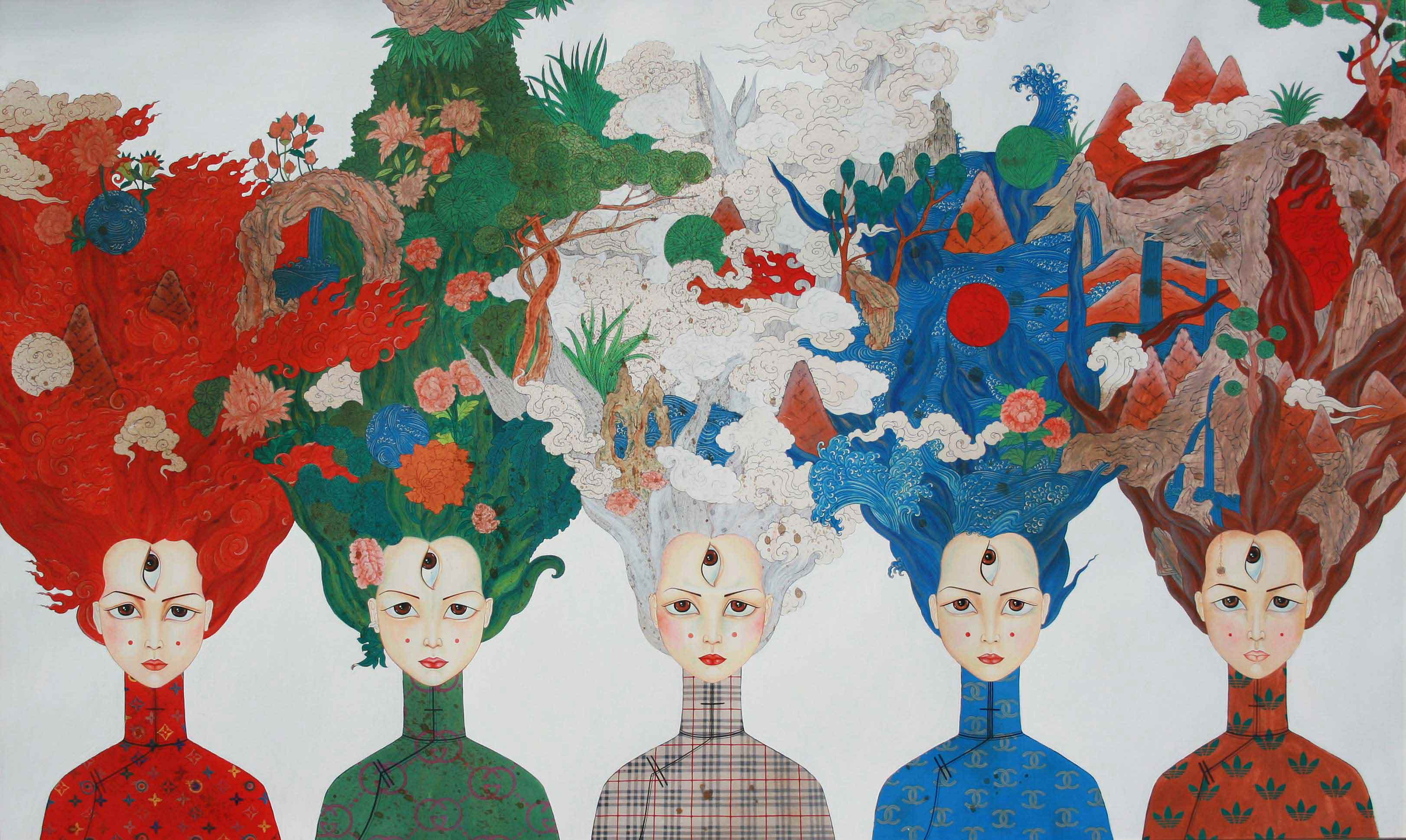 Ein figuratives mongolisches Werk von Nomin Bold